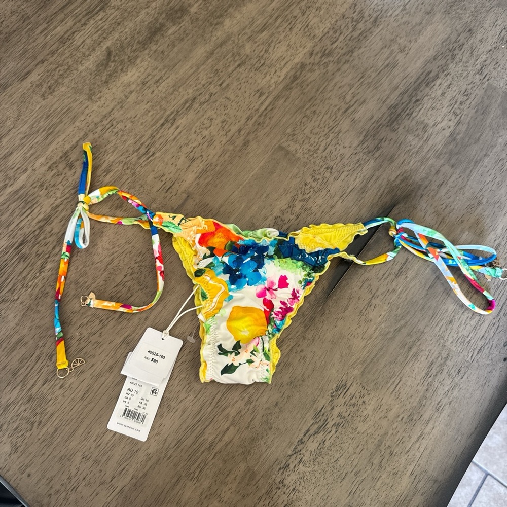 Floral and fruit bikini bottoms